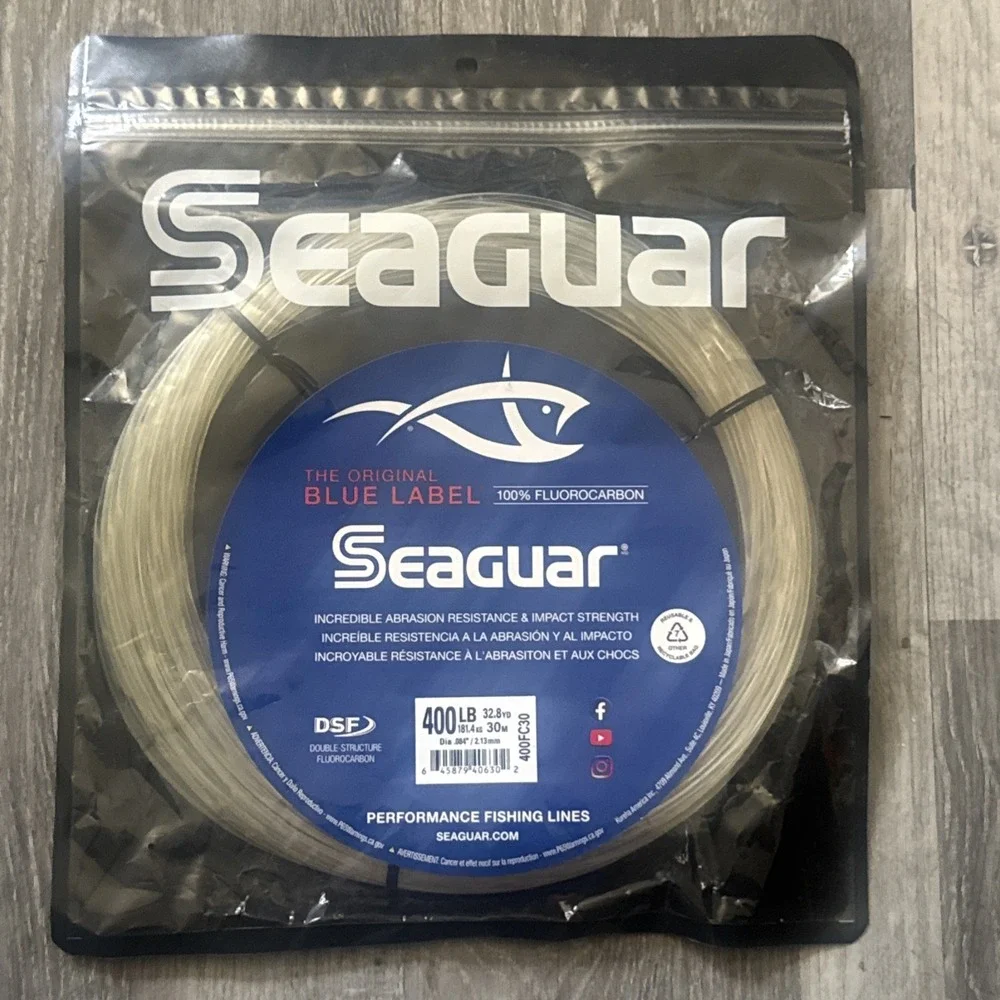 Seaguar Blue Label Fluorocarbon  30 Meter Coil 400 lb